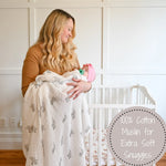 LollyBanks Baby Elephant Muslin Swaddle Blanket - 