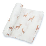 LollyBanks Baby Giraffe Swaddle Blankets: 47" x 47" 100% Muslin Cotton - 