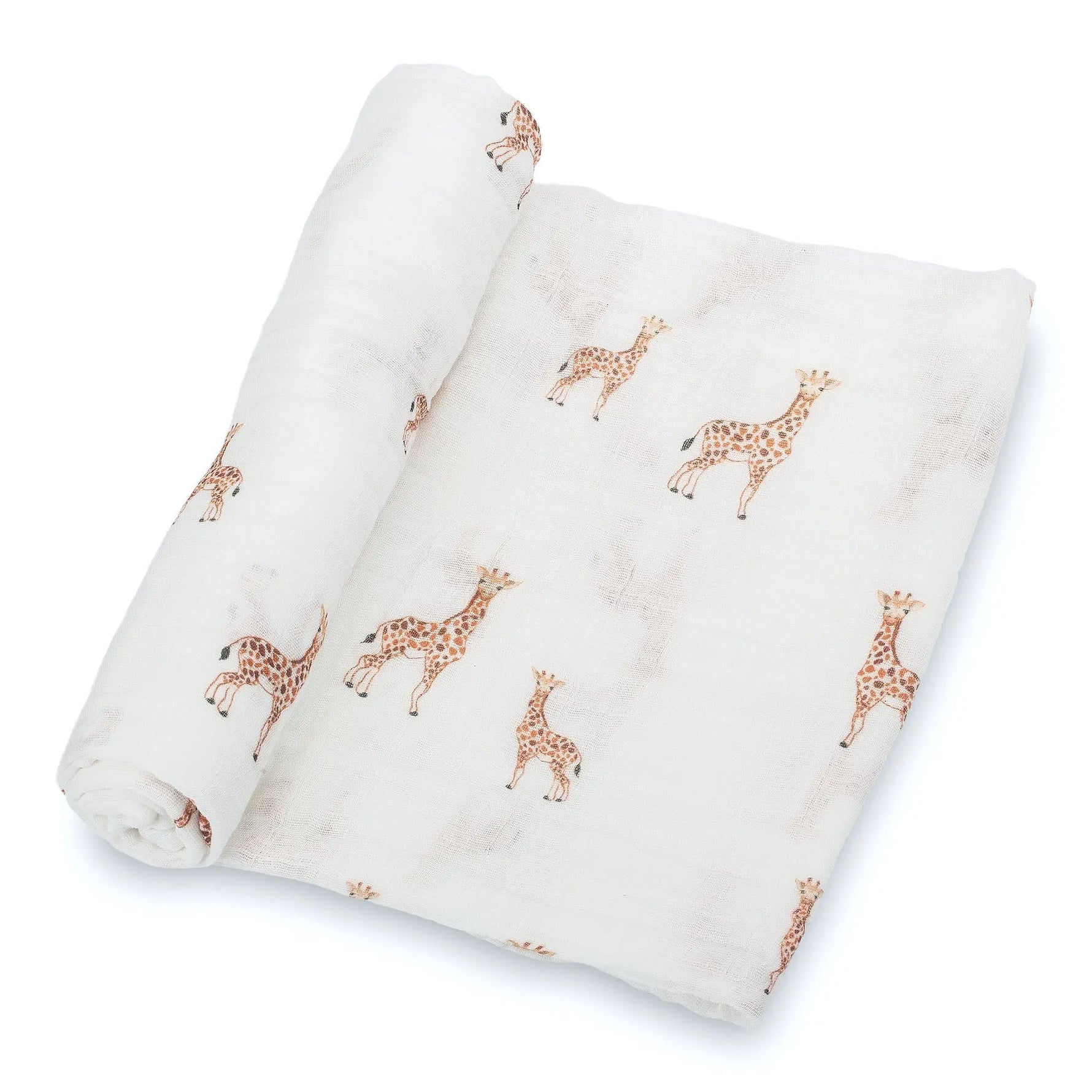 LollyBanks Baby Giraffe Swaddle Blankets: 47" x 47" 100% Muslin Cotton - 