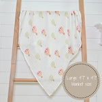 LollyBanks Baby Hot Air Balloons Swaddle Blanket - Up, Up, and Away: 47" x 47" 100% Muslin Cotton - 
