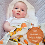 LollyBanks Under Construction Baby Muslin Swaddle Blanket - 