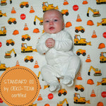 LollyBanks Under Construction Baby Muslin Swaddle Blanket - 