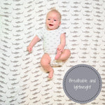 LollyBanks Baby Shark Muslin Swaddle Blanket - 