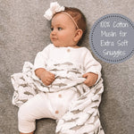 LollyBanks Baby Shark Muslin Swaddle Blanket - 
