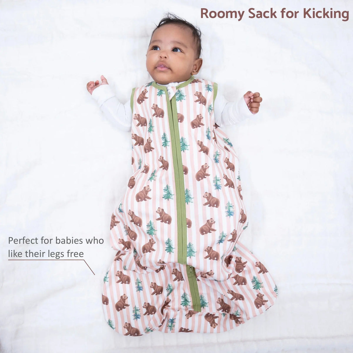 LollyBanks Baby Bear Baby Sleep Sack, 100% Organic Cotton - 