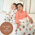 LollyBanks Life Is Better In Boots Baby Sleep Sack, 100% Organic Cotton - 