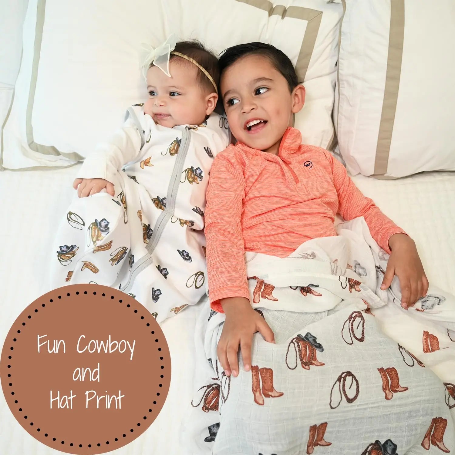 LollyBanks Life Is Better In Boots Baby Sleep Sack, 100% Organic Cotton - 