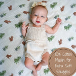 LollyBanks Bear Cub Baby Swaddle Blanket - 
