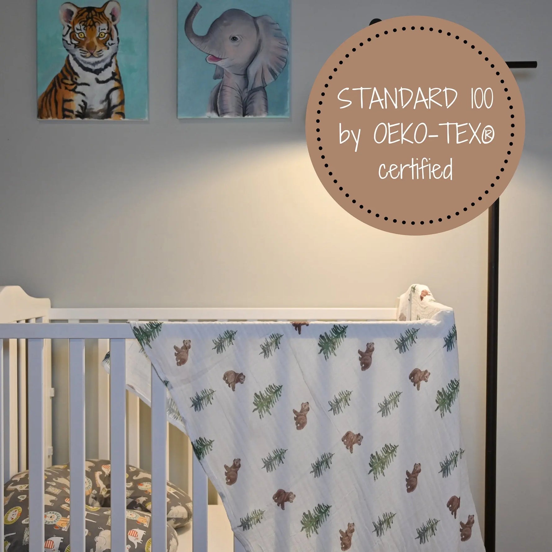 LollyBanks Bear Cub Baby Swaddle Blanket - 