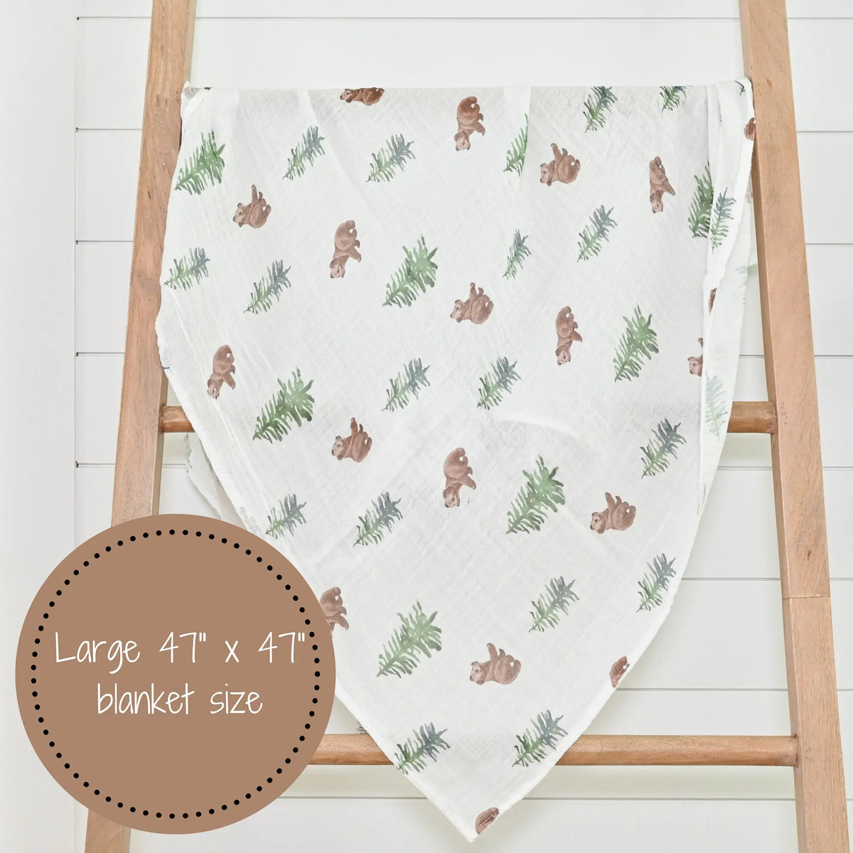 LollyBanks Bear Cub Baby Swaddle Blanket - 