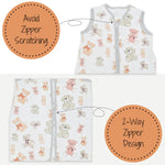 LollyBanks Bear Hugs Baby Sleep Sack, 100% Organic Cotton - 