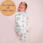 LollyBanks Bear Hugs Baby Sleep Swaddle 100% Organic Cotton - 
