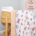 LollyBanks Bear Hugs Muslin Baby Blanket - 