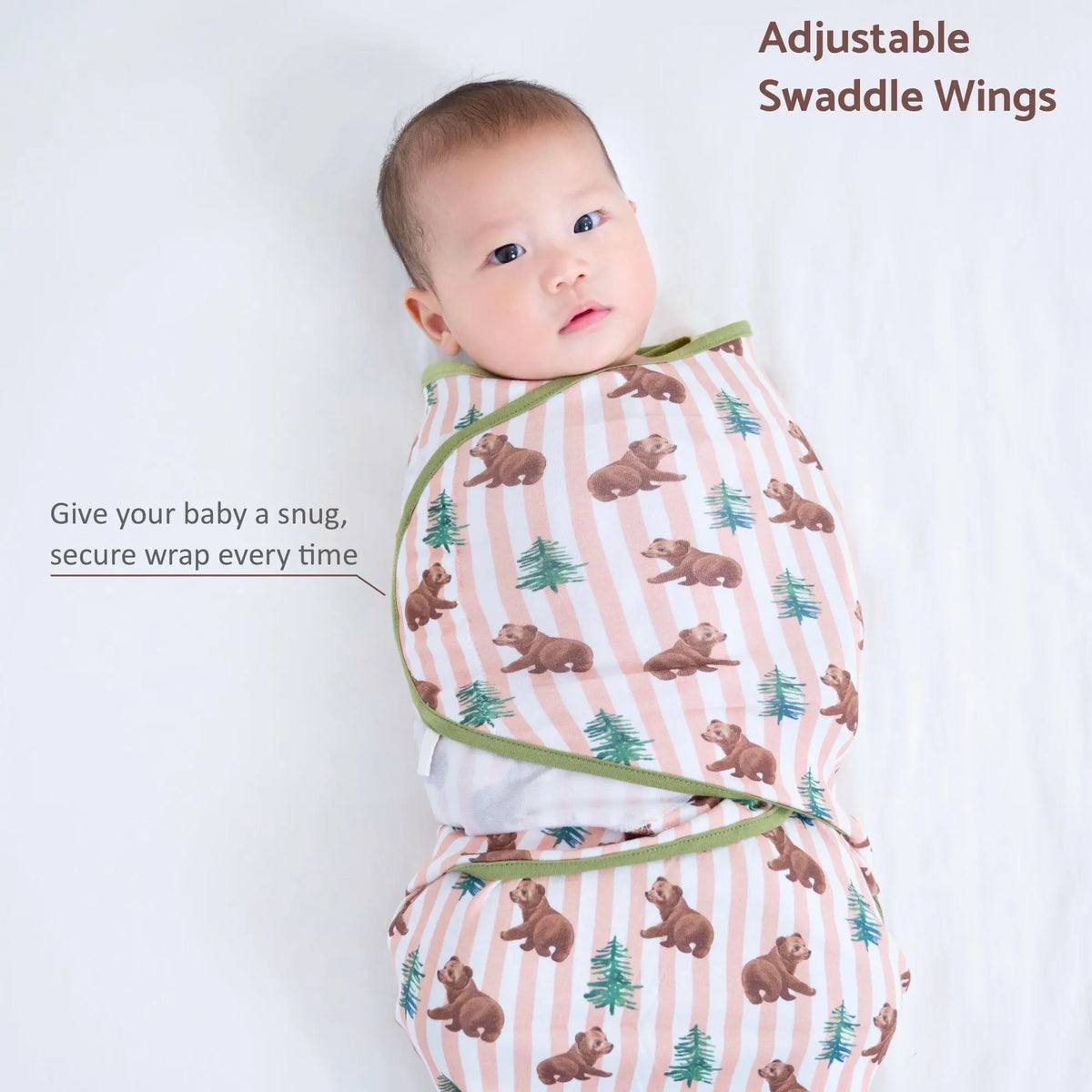 LollyBanks Baby Bear Baby Sleep Swaddle 100% Organic Cotton - 