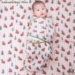 LollyBanks Baby Bear Baby Sleep Swaddle 100% Organic Cotton - 
