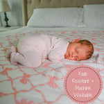 LollyBanks Beautiful Bows Baby Muslin Swaddle Blanket - 