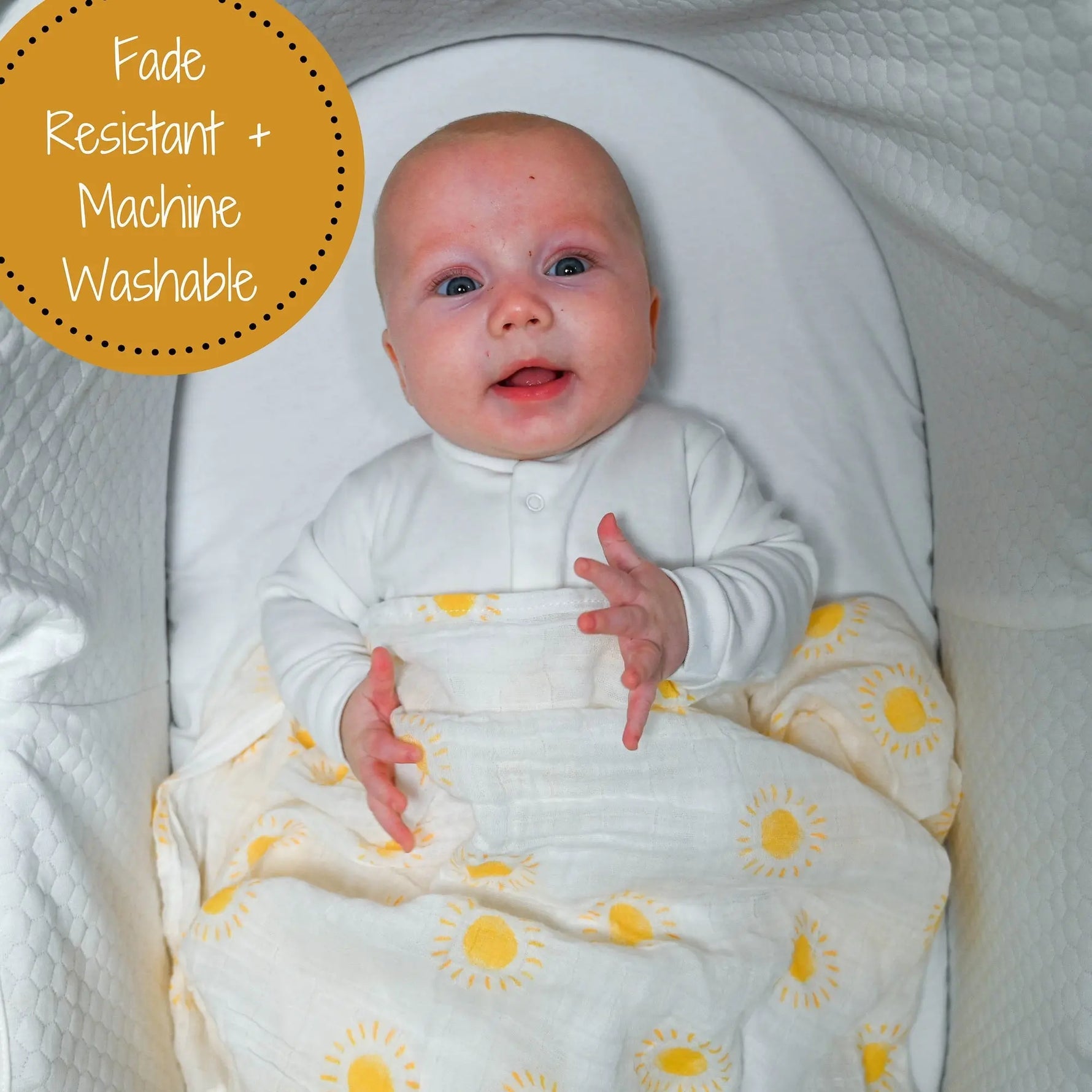 LollyBanks Beautiful Day Baby Muslin Swaddle Blanket - 