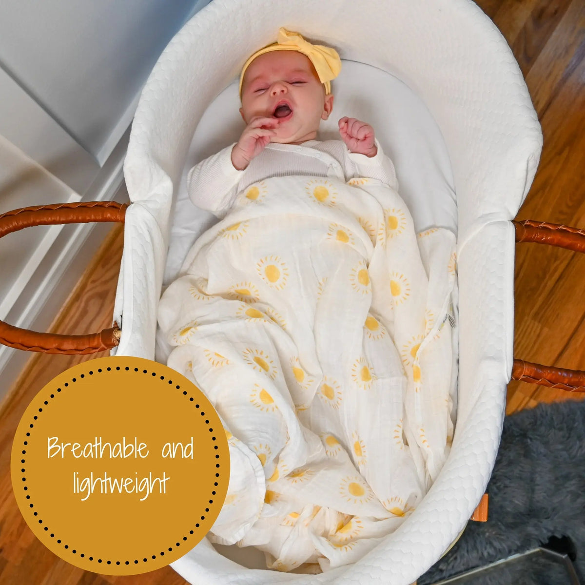 LollyBanks Beautiful Day Baby Muslin Swaddle Blanket - 
