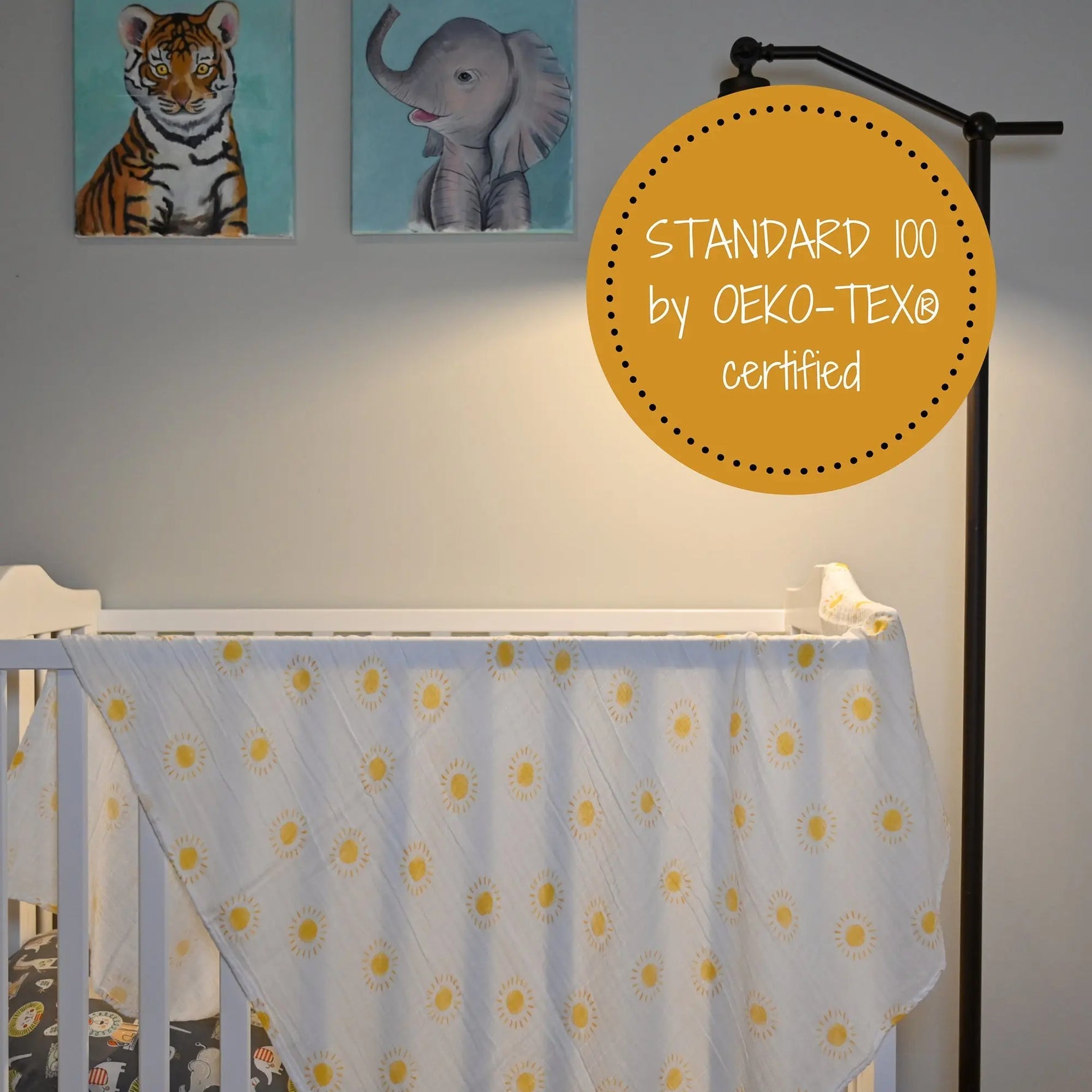 LollyBanks Beautiful Day Baby Muslin Swaddle Blanket - 
