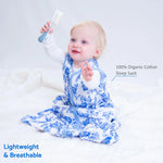 LollyBanks A Peony For Your Thoughts Baby Sleep Sack, 100% Organic Cotton - 
