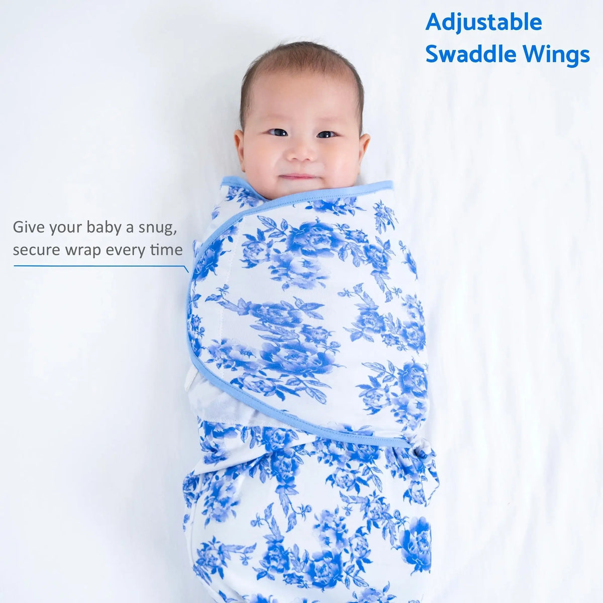 LollyBanks A Peony For Your Thoughts Baby Sleep Swaddle 100% Organic Cotton - 