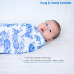 LollyBanks A Peony For Your Thoughts Baby Sleep Swaddle 100% Organic Cotton - 
