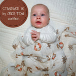 LollyBanks Boat Baby Mulin Swaddle Blanket - 