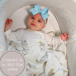 LollyBanks Bunny Loves You Baby Muslin Swaddle Blanket - 