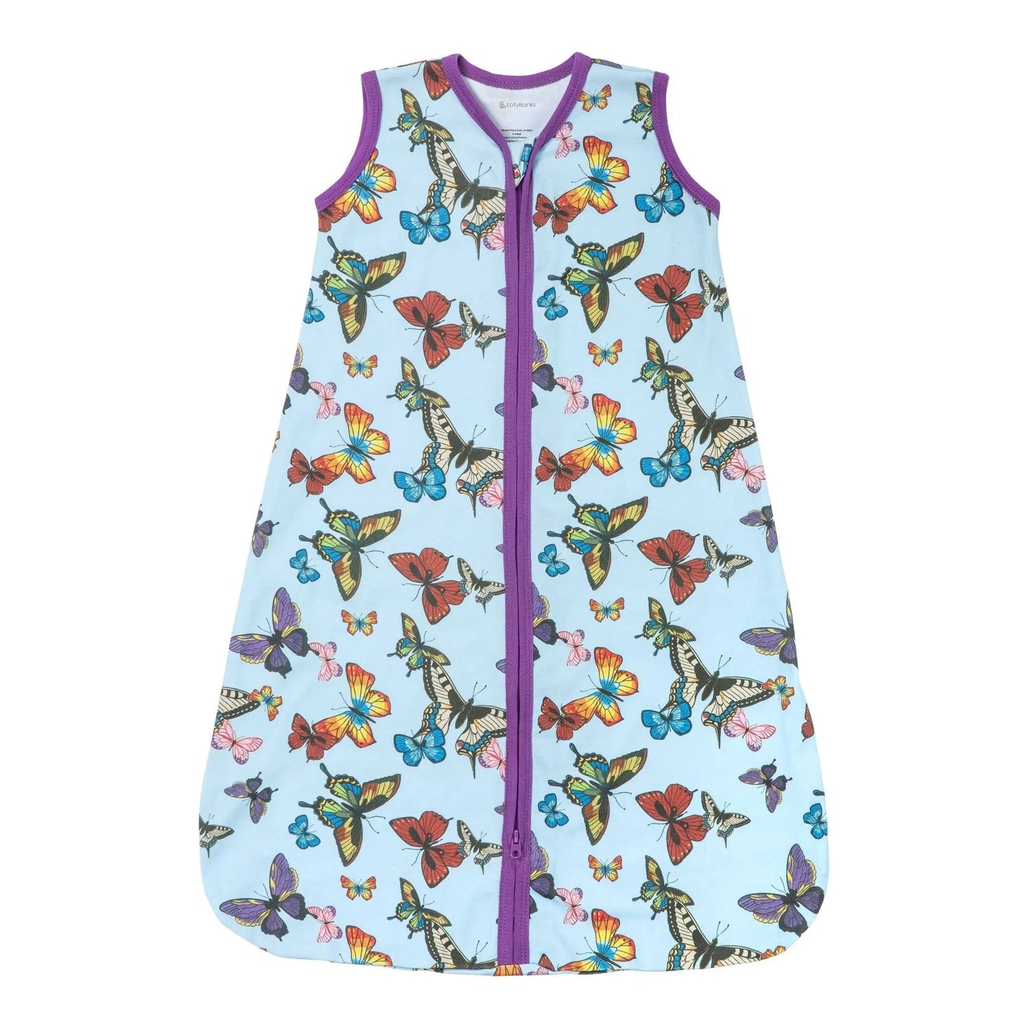 LollyBanks Butterfly Baby Sleep Sack, 100% Organic Cotton - 