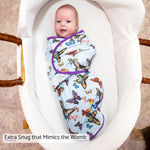 LollyBanks Butterfly Baby Sleep Swaddle 100% Organic Cotton - 