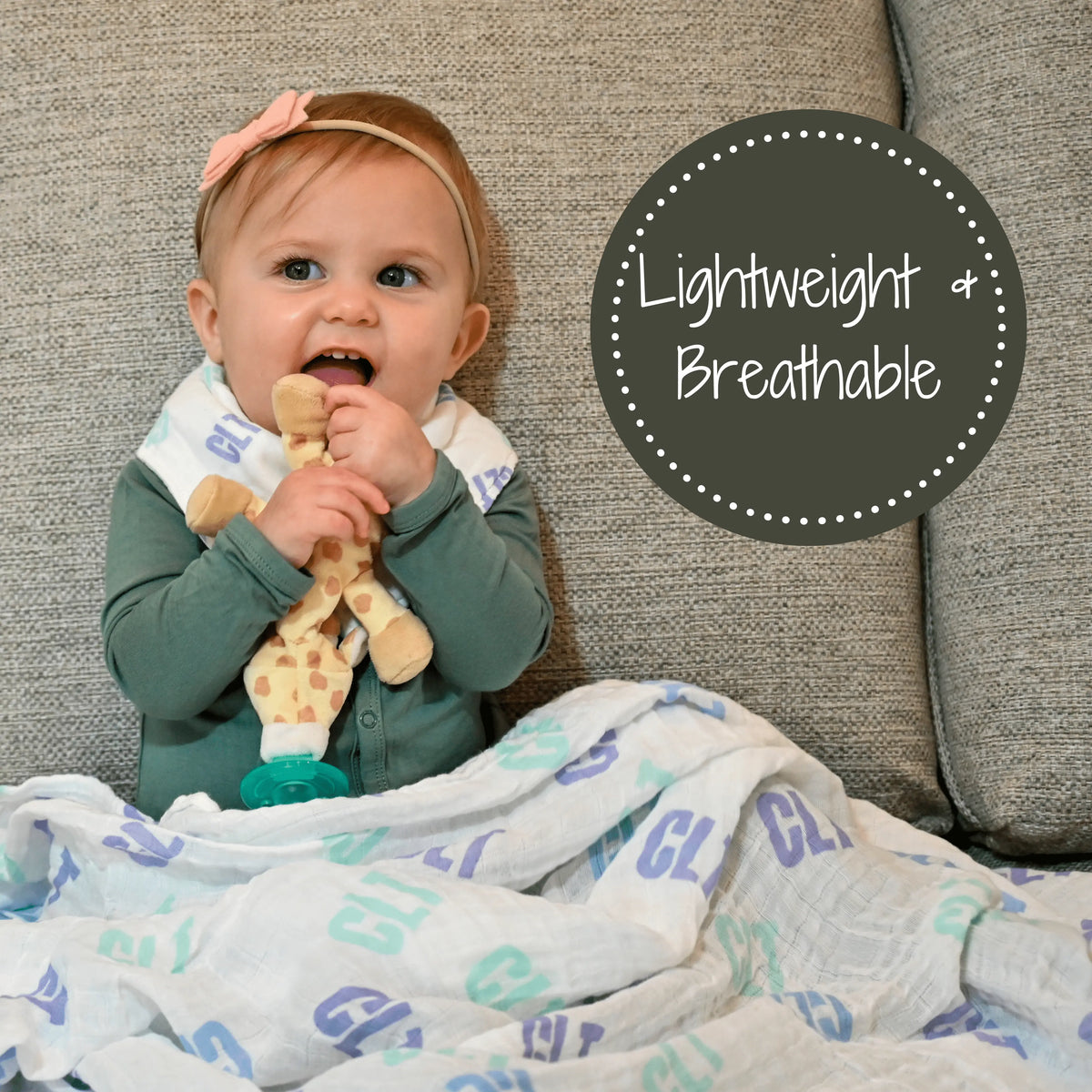 LollyBanks CLT - Charlotte, NC Muslin Cotton Bib - 