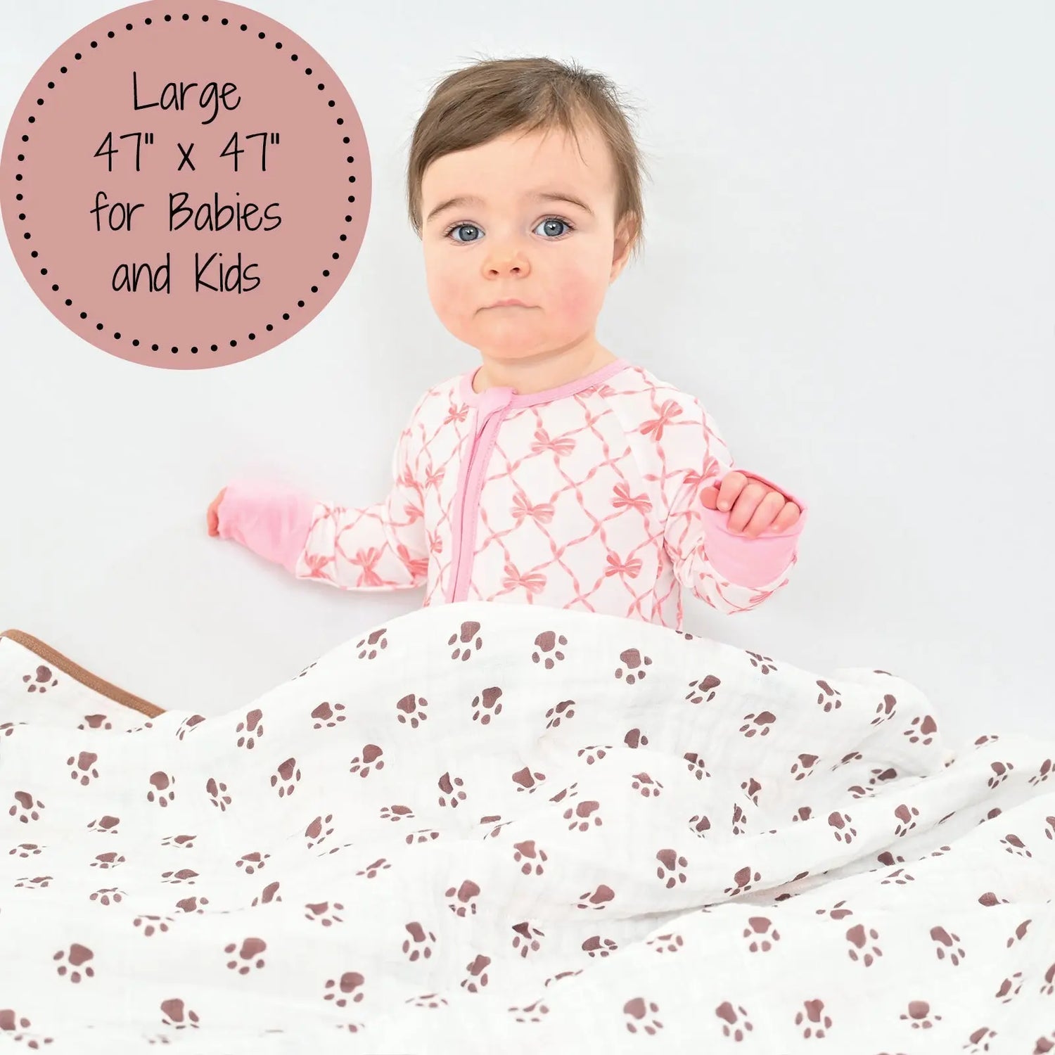 LollyBanks LollyBanks Muslin Baby Blanket, 100% Cotton Lightweight Baby Quilt, 47"x 47" and 6 Layers Newborn Blanket, (Cat Print) - 