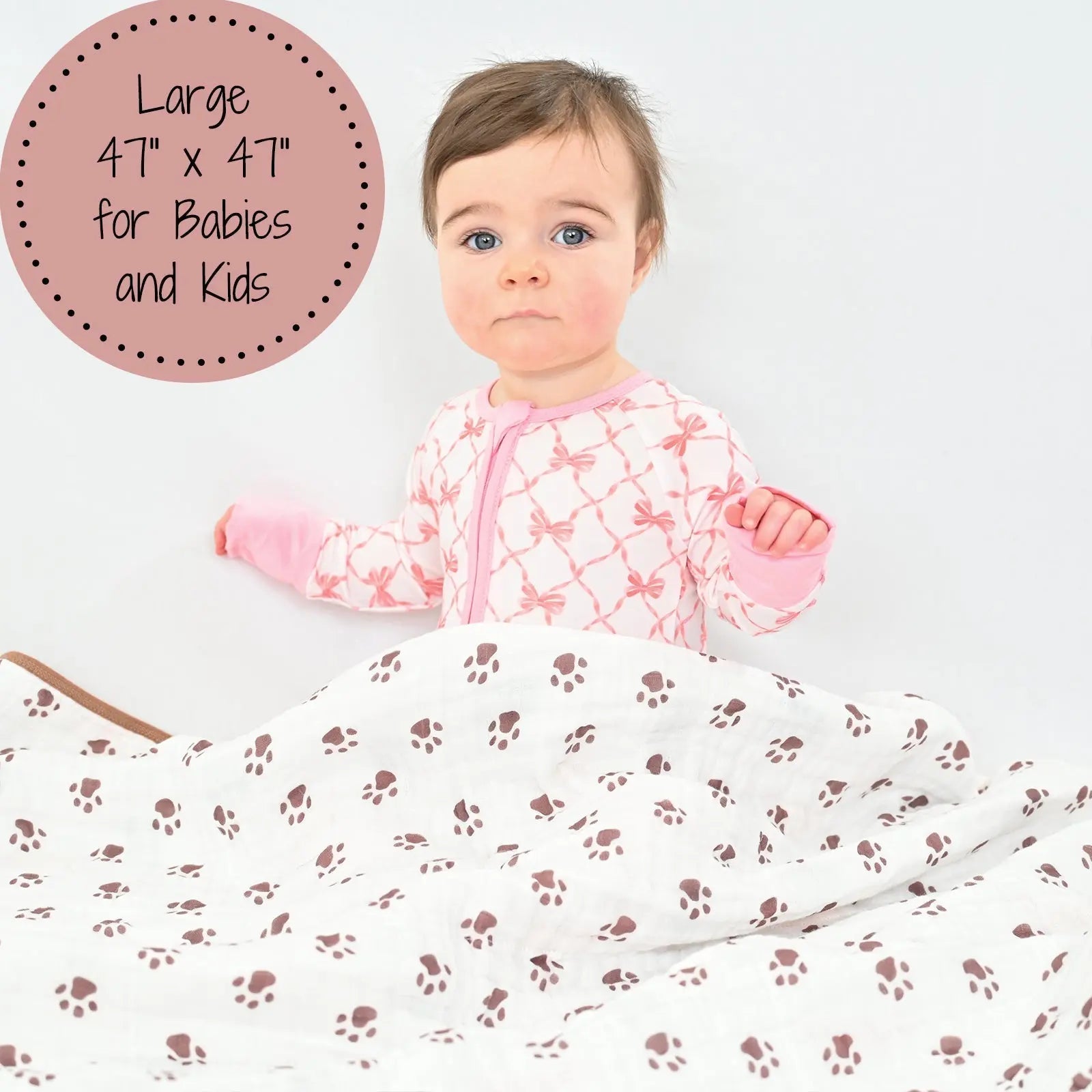 LollyBanks LollyBanks Muslin Baby Blanket, 100% Cotton Lightweight Baby Quilt, 47"x 47" and 6 Layers Newborn Blanket, (Cat Print) - 