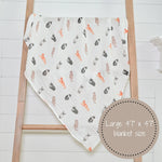 LollyBanks Adorable Cat Prints Muslin Swaddle Baby Blankets - 47" x 47" 100% Cotton Muslin - 