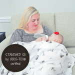 LollyBanks Chello There Baby Muslin Music Swaddle Blanket - 