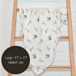 LollyBanks Chello There Baby Muslin Music Swaddle Blanket - 