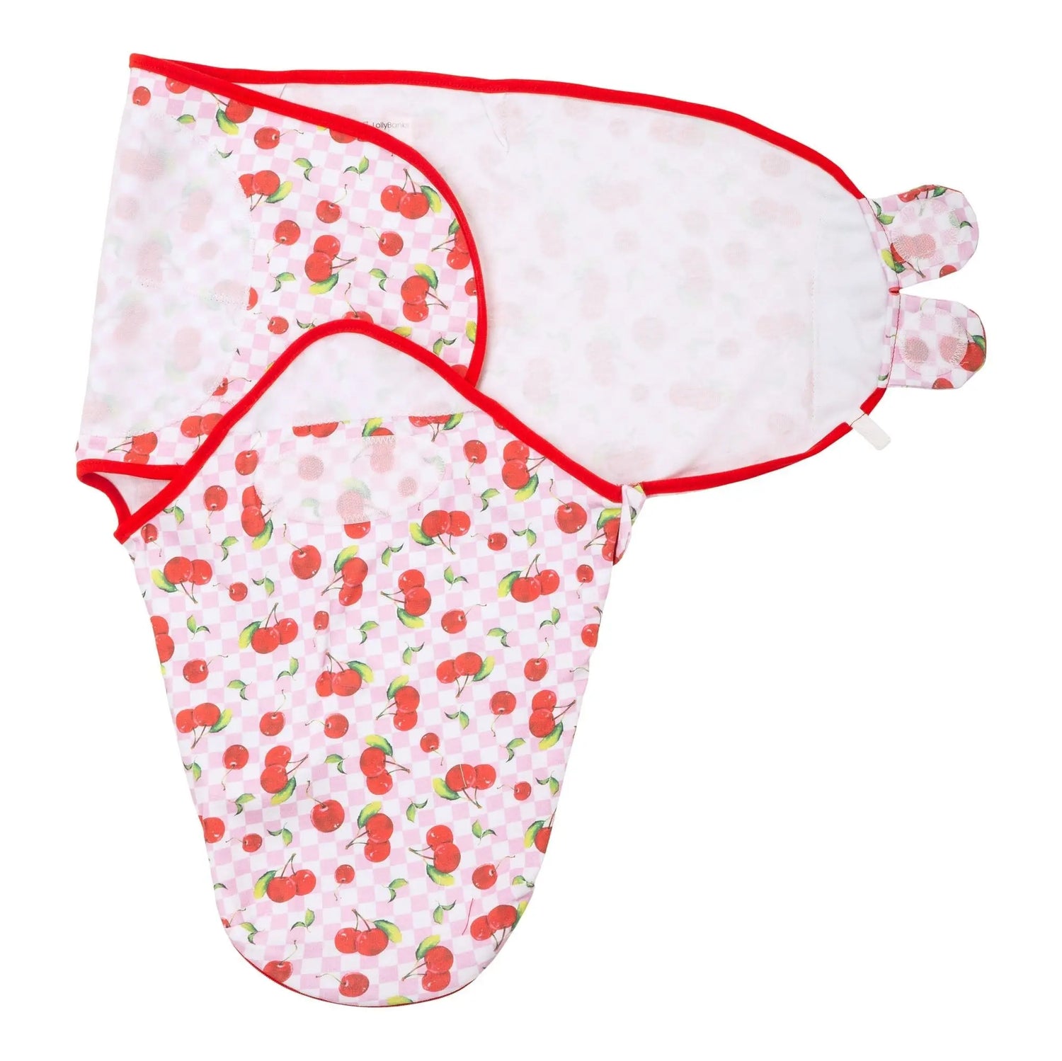 LollyBanks Cherry on top Baby Sleep Swaddle 100% Organic Cotton - 