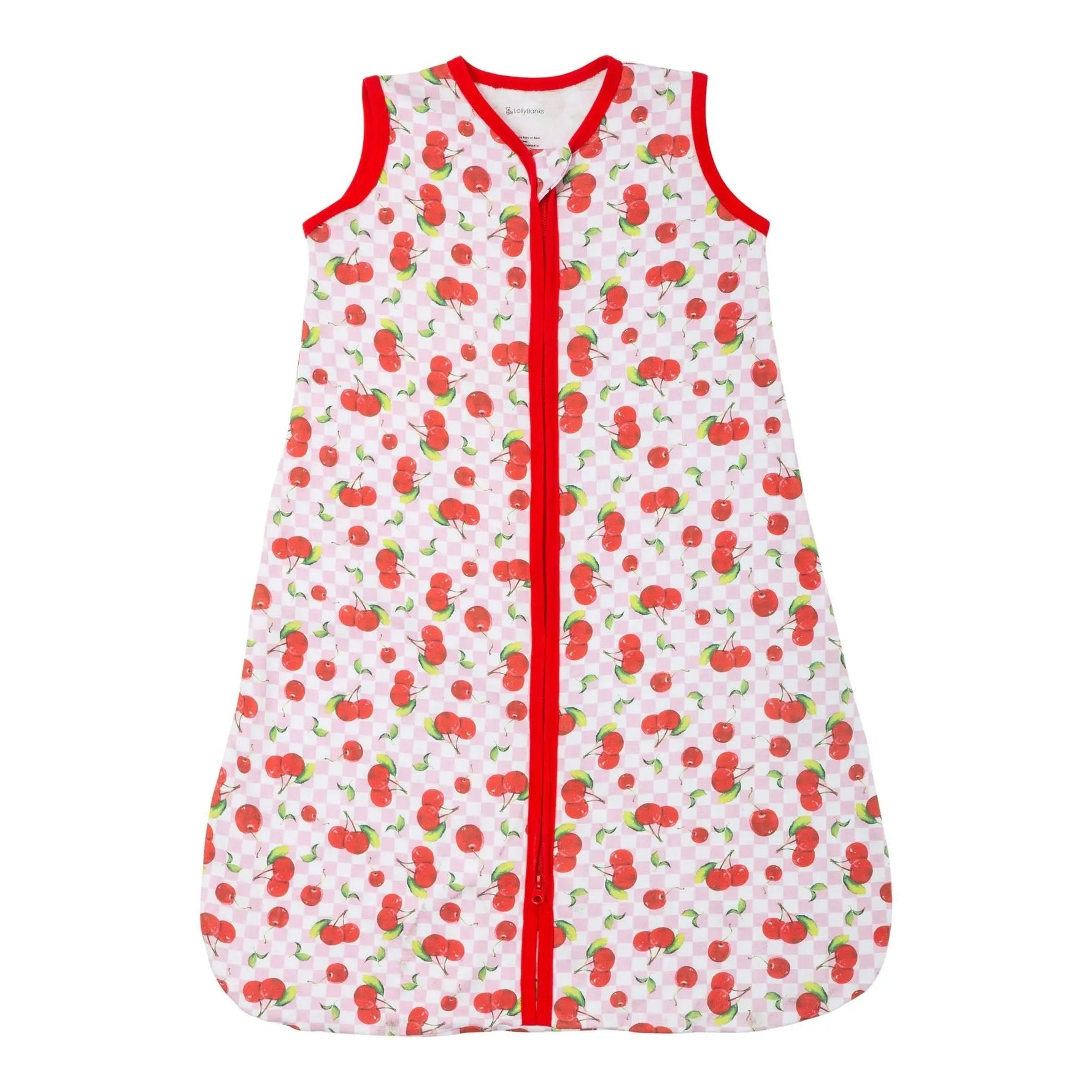 LollyBanks Cherry on top Baby Sleep Sack, 100% Organic Cotton - 
