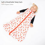 LollyBanks Cherry on top Baby Sleep Sack, 100% Organic Cotton - 