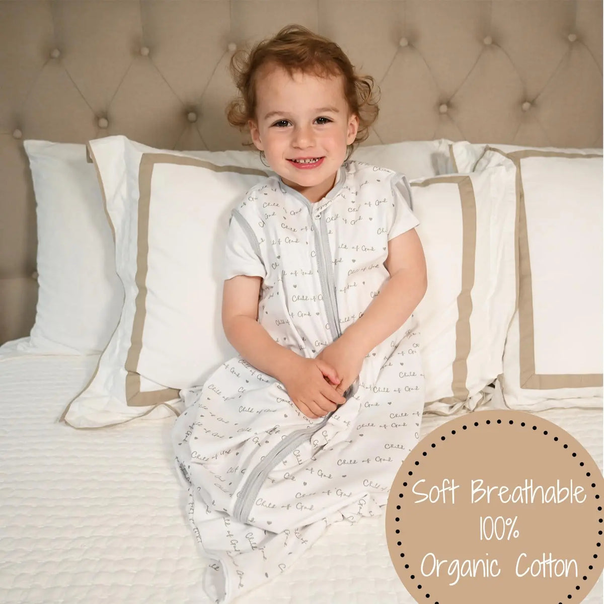 LollyBanks Child of God Baby Sleep Sack, 100% Organic Cotton - 