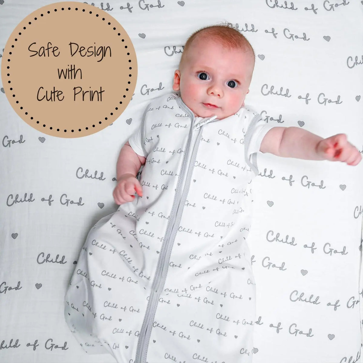 LollyBanks Child of God Baby Sleep Sack, 100% Organic Cotton - 