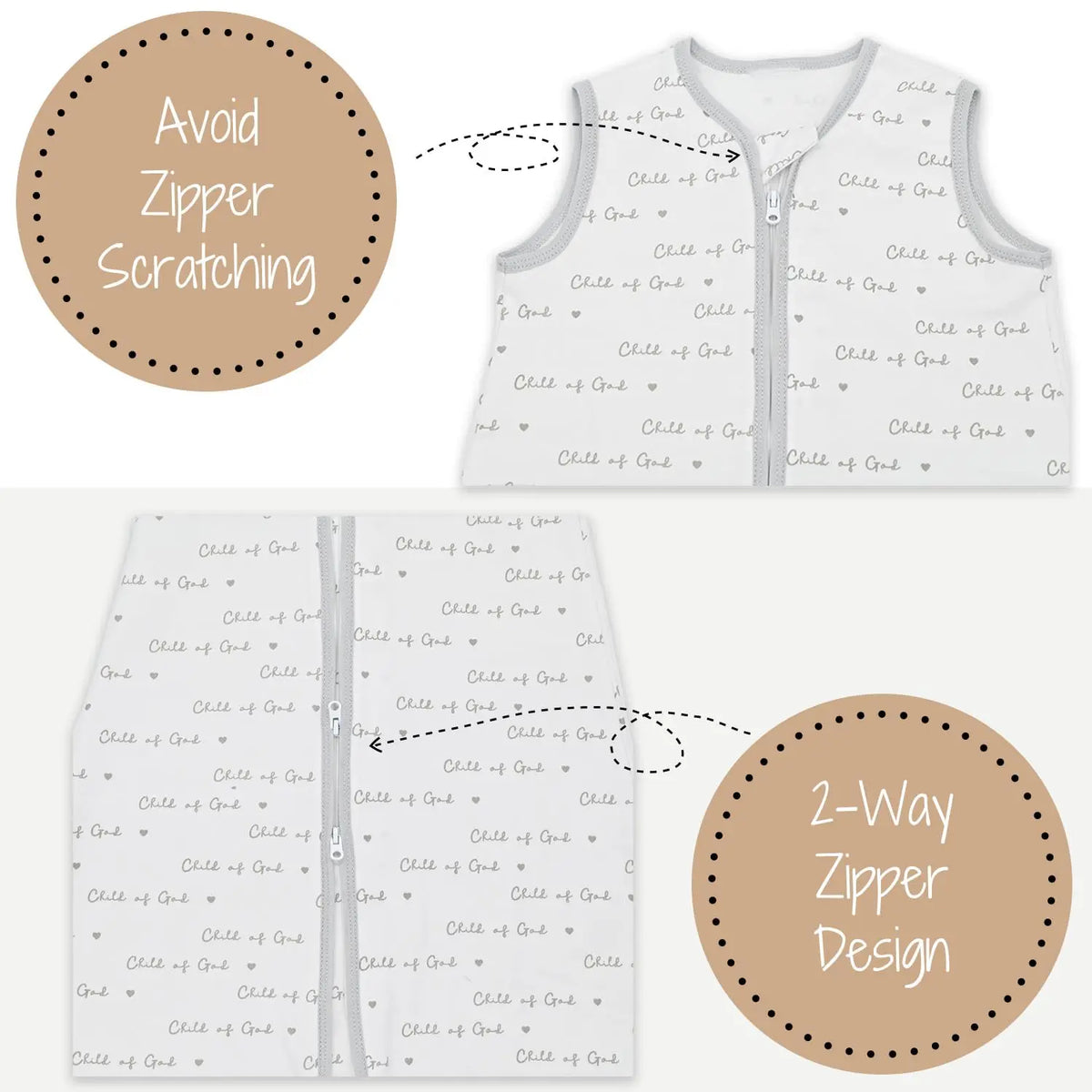 LollyBanks Child of God Baby Sleep Sack, 100% Organic Cotton - 