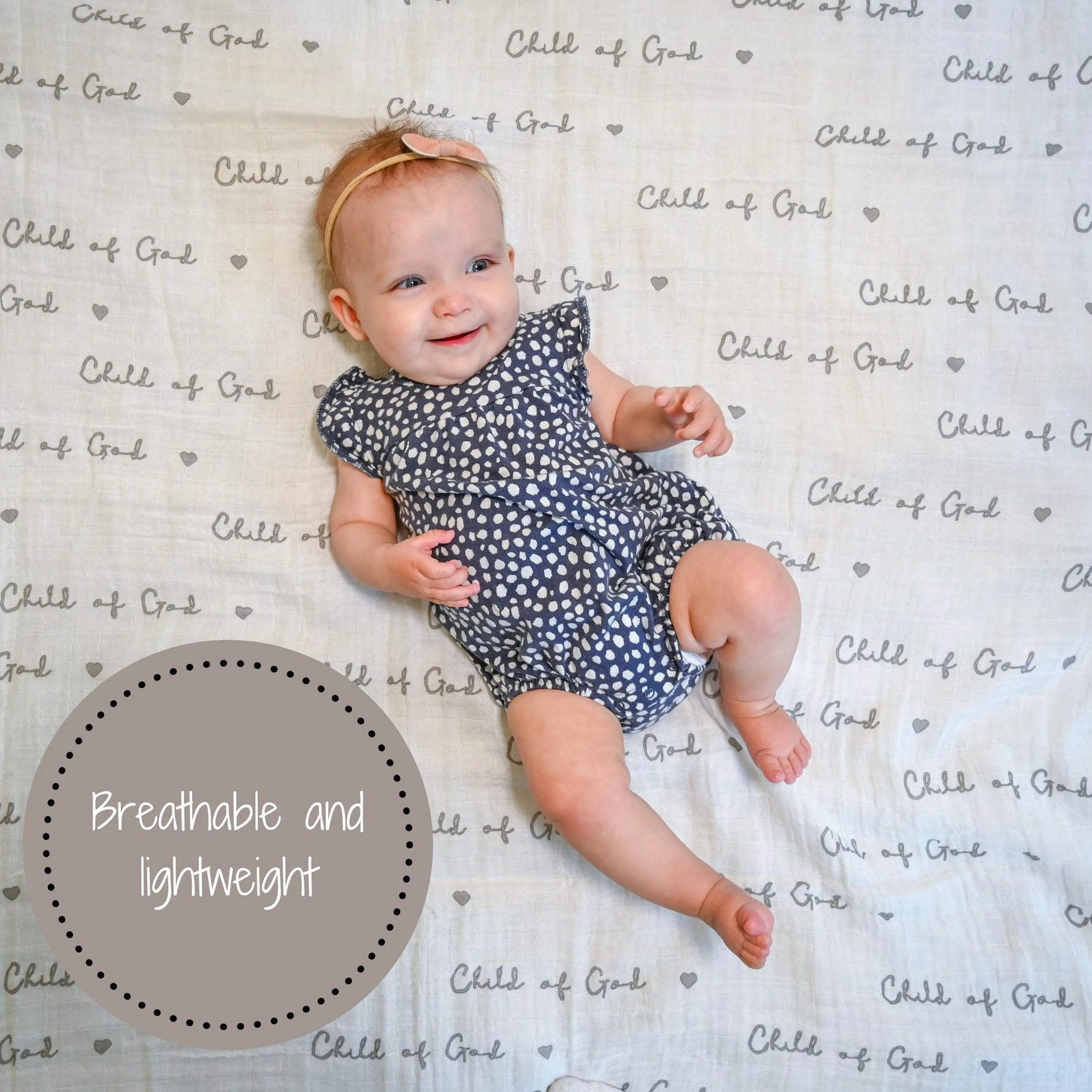 LollyBanks Child of God Baby Muslin Swaddle Blanket - 