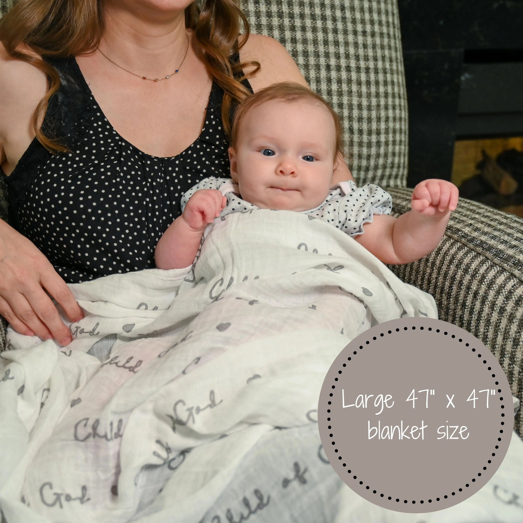 LollyBanks Child of God Baby Muslin Swaddle Blanket - 