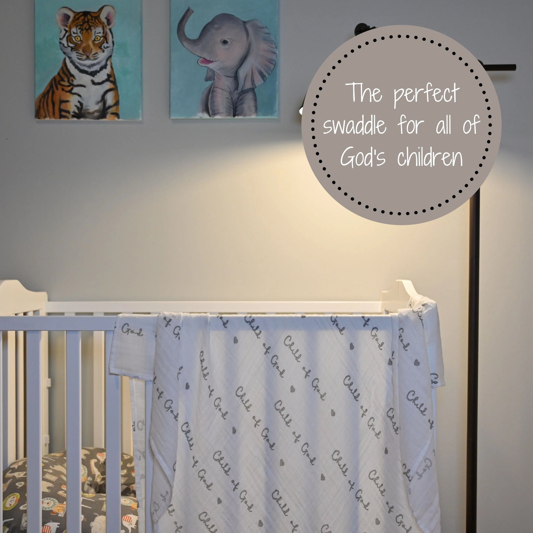 LollyBanks Child of God Baby Muslin Swaddle Blanket - 