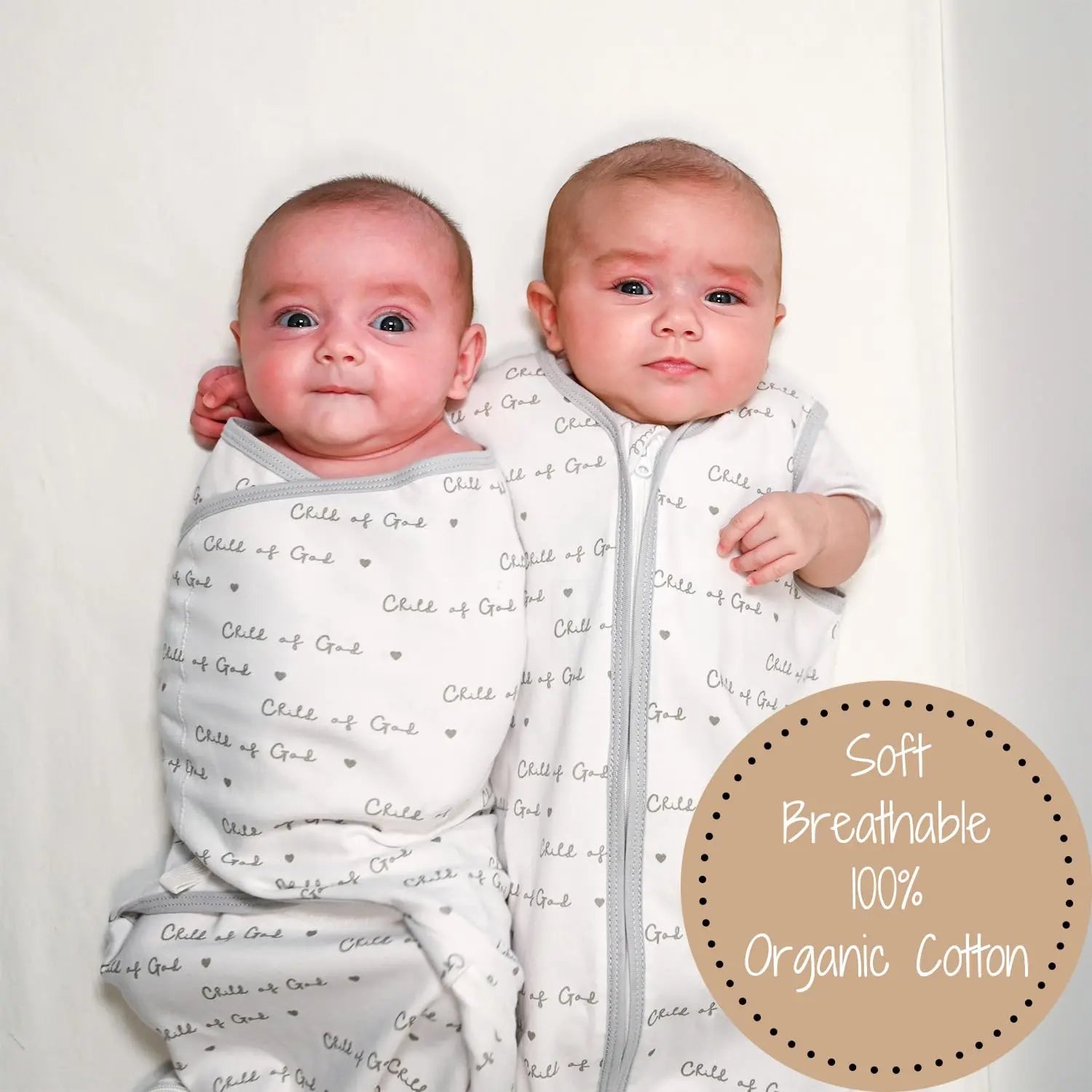 LollyBanks Child of God Baby Sleep Swaddle 100% Organic Cotton - 