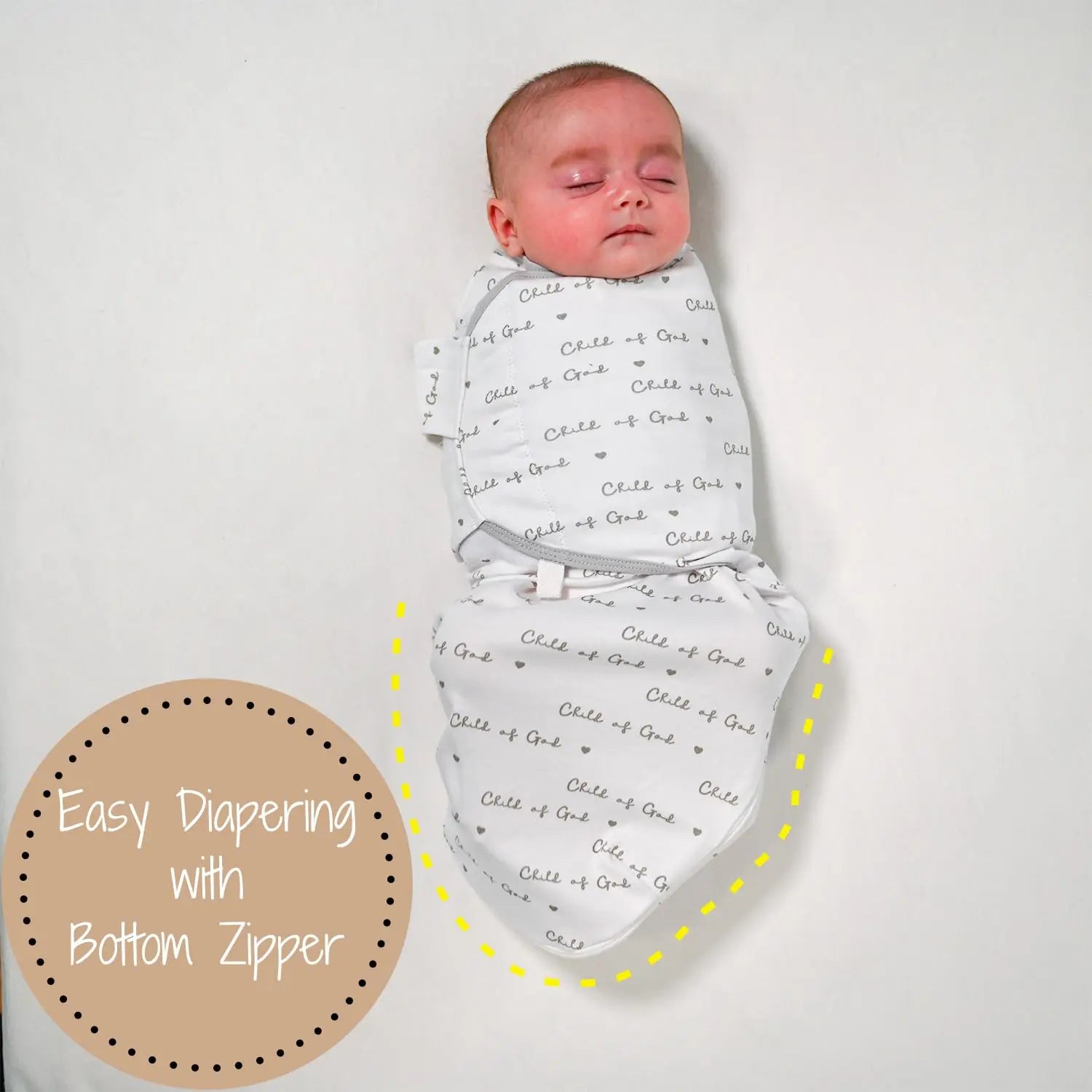 LollyBanks Child of God Baby Sleep Swaddle 100% Organic Cotton - 