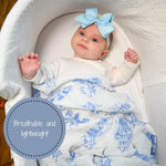 LollyBanks Chinoiserie Baby Muslin Swaddle Blanket - 