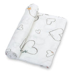 LollyBanks The Love of Christ Heart Baby Muslin Swaddle Blanket - 