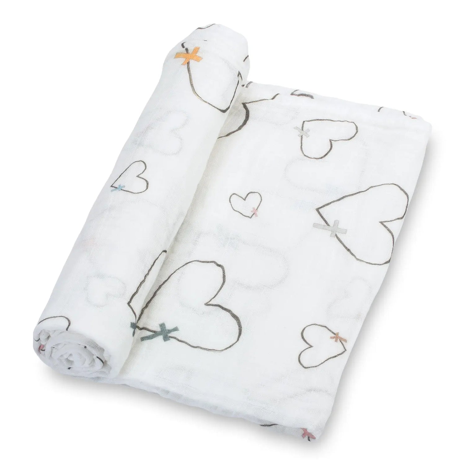 LollyBanks The Love of Christ Heart Baby Muslin Swaddle Blanket - 